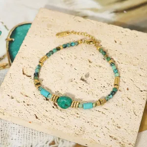 Wholesale Bohemian Natural Stone Braided Bracelet