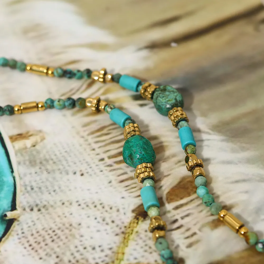 Wholesale Bohemian Natural Stone Braided Bracelet
