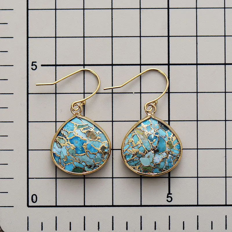 Wholesale Bohemian Natural Stone Water Drop Pendants and Earrings