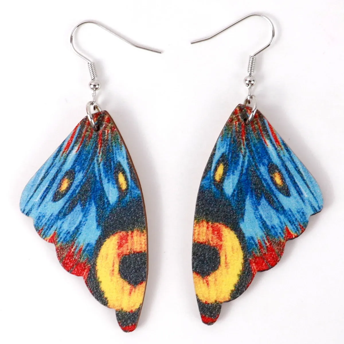 Wholesale Bohemian Pastoral Style Butterfly Wing Wooden Earrings