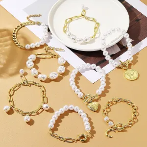 Wholesale Bohemian Pearl Alloy Bracelet