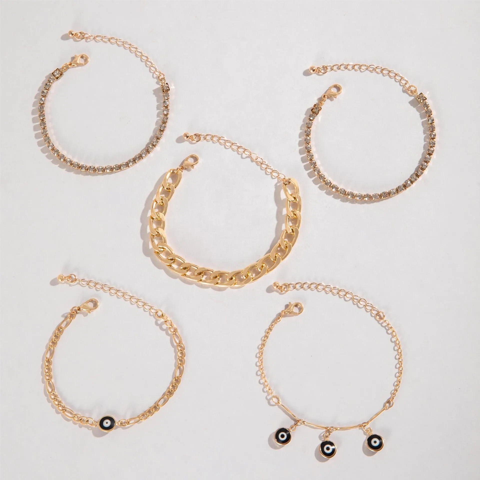 Wholesale Bohemian Personalized Evil Eye Bracelet Set