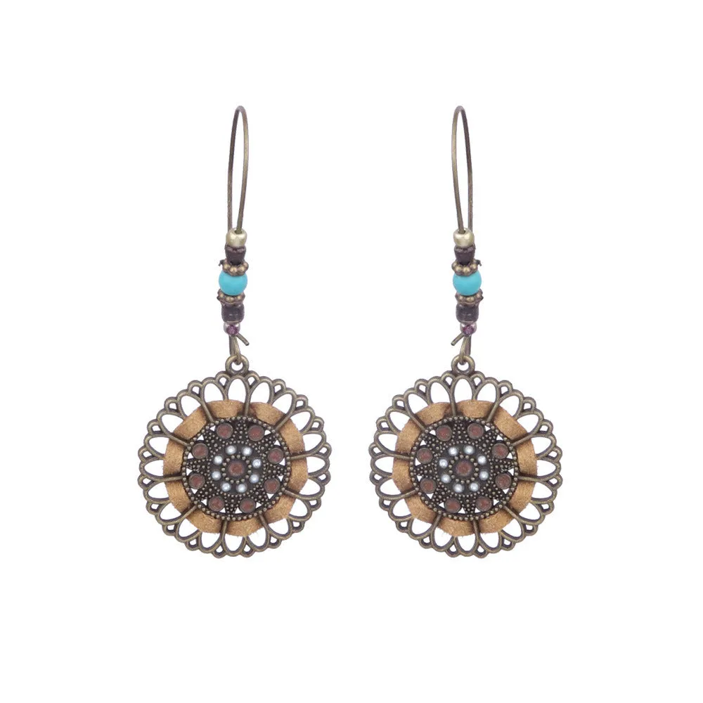 Wholesale Bohemian Rice Pearl Shell Long Tassel Earrings
