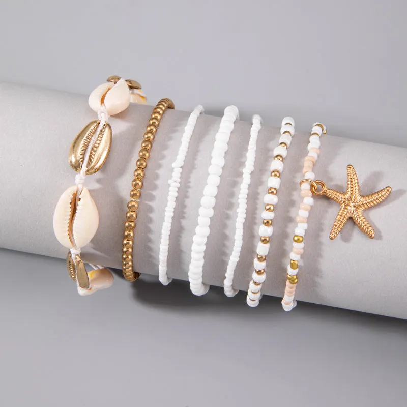 Wholesale Bohemian Shell Beaded Woven Bracelets