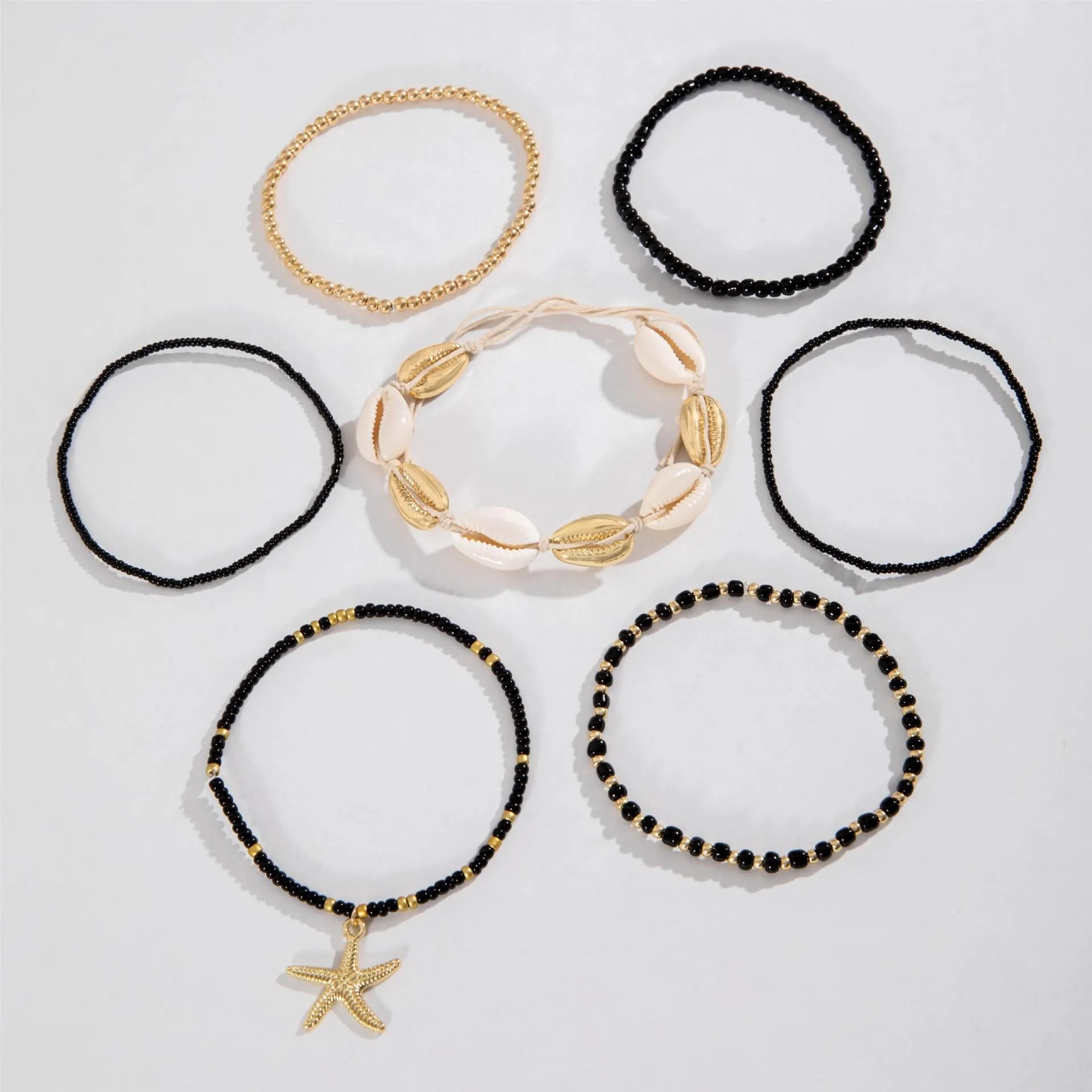 Wholesale Bohemian Shell Beaded Woven Bracelets