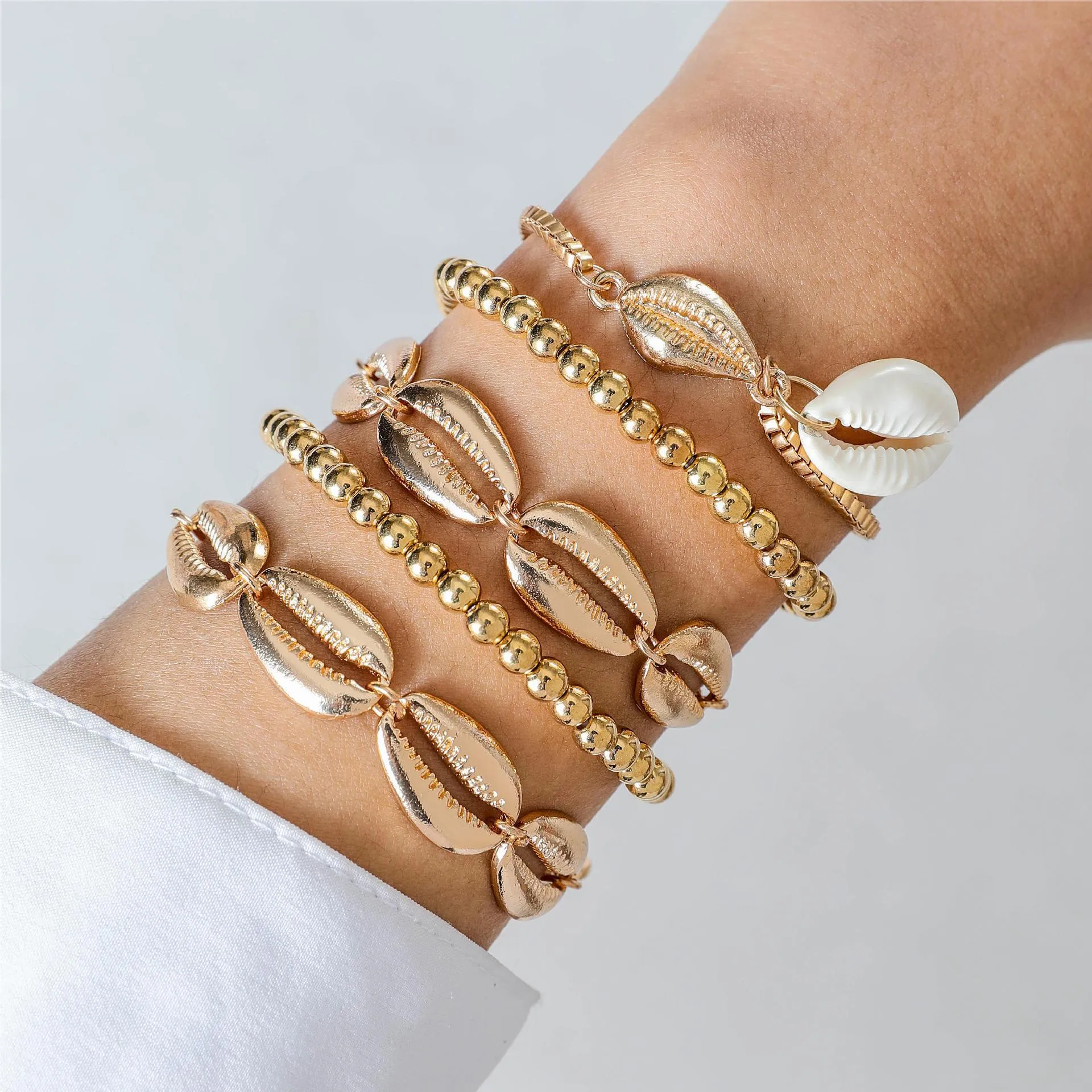 Wholesale Bohemian Shell Beaded Woven Bracelets