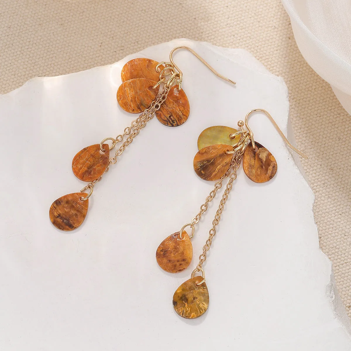Wholesale Bohemian Shell Beads Pendant Earrings
