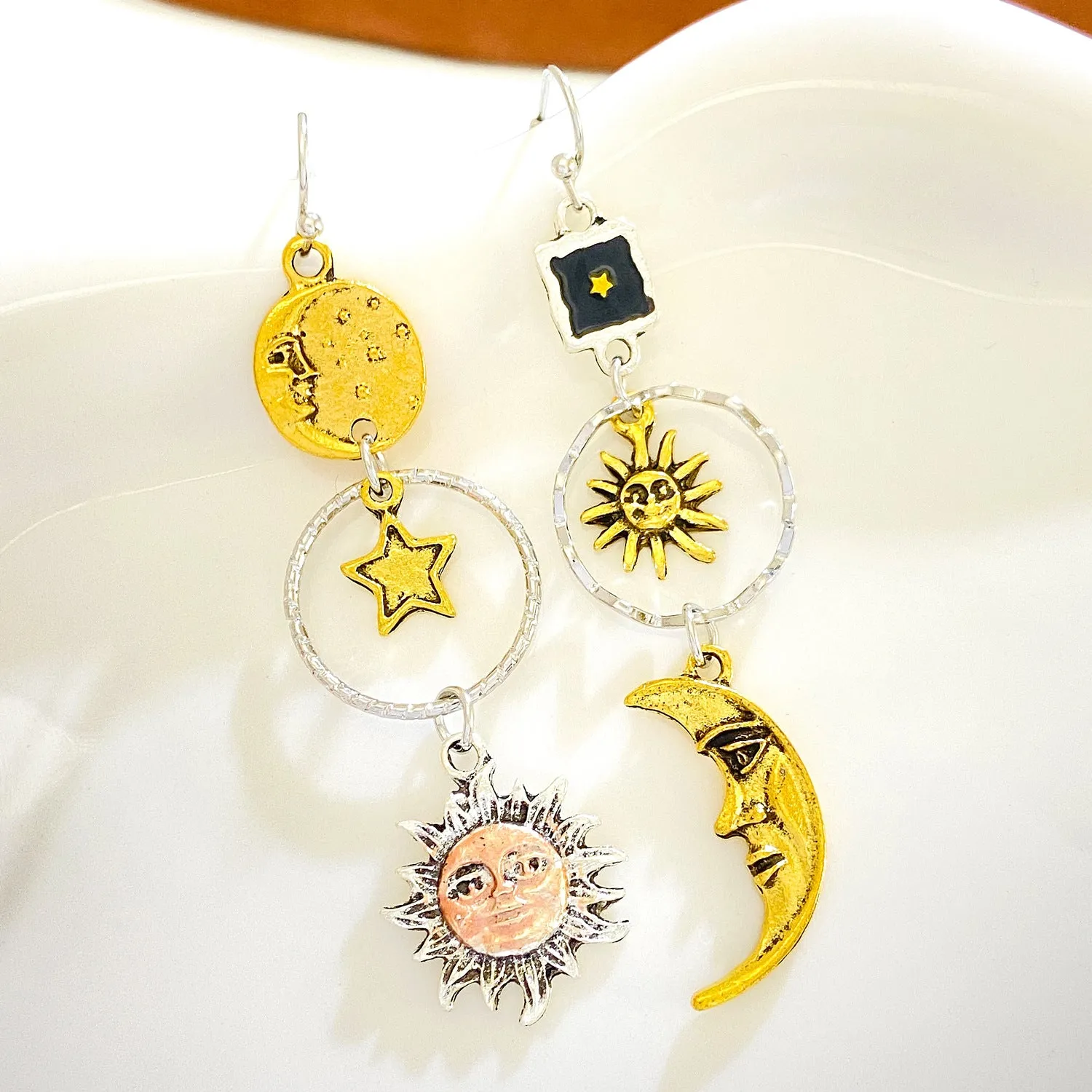 Wholesale Bohemian Star and Moon Earrings