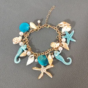 Wholesale Bohemian style bracelet starfish shell bracelet