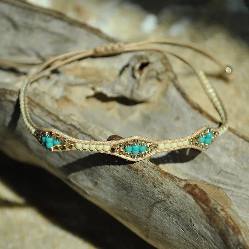 Wholesale Bohemian Style Friendship Bracelet Handmade Woven Rope Colorful Beaded Beaded Bracelet