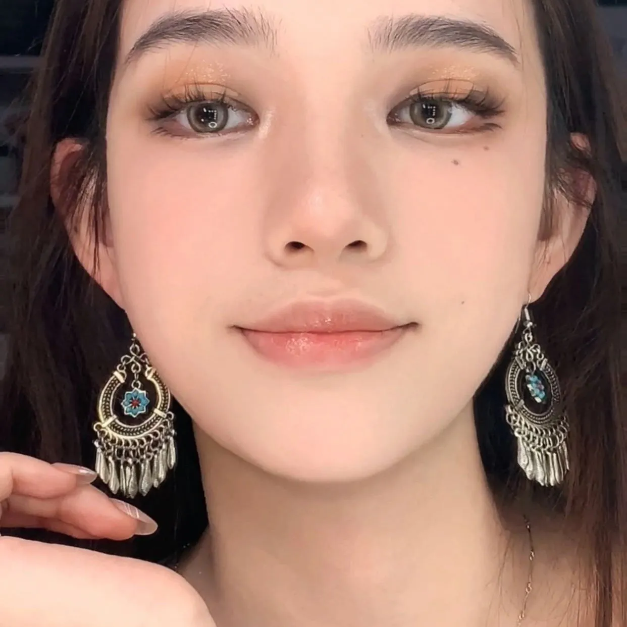 Wholesale Bohemian style long tassel earrings
