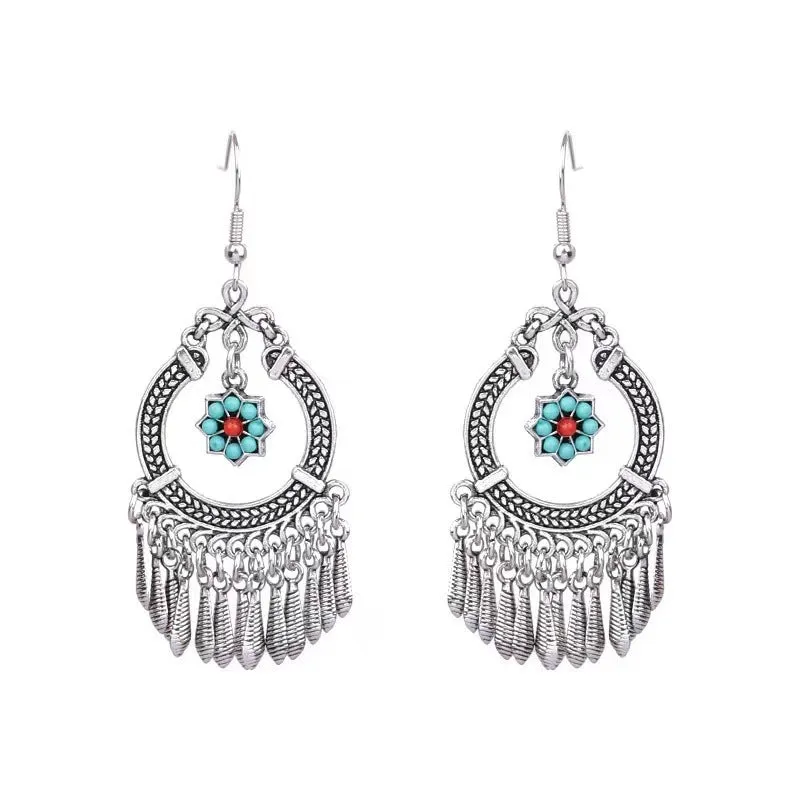 Wholesale Bohemian style long tassel earrings
