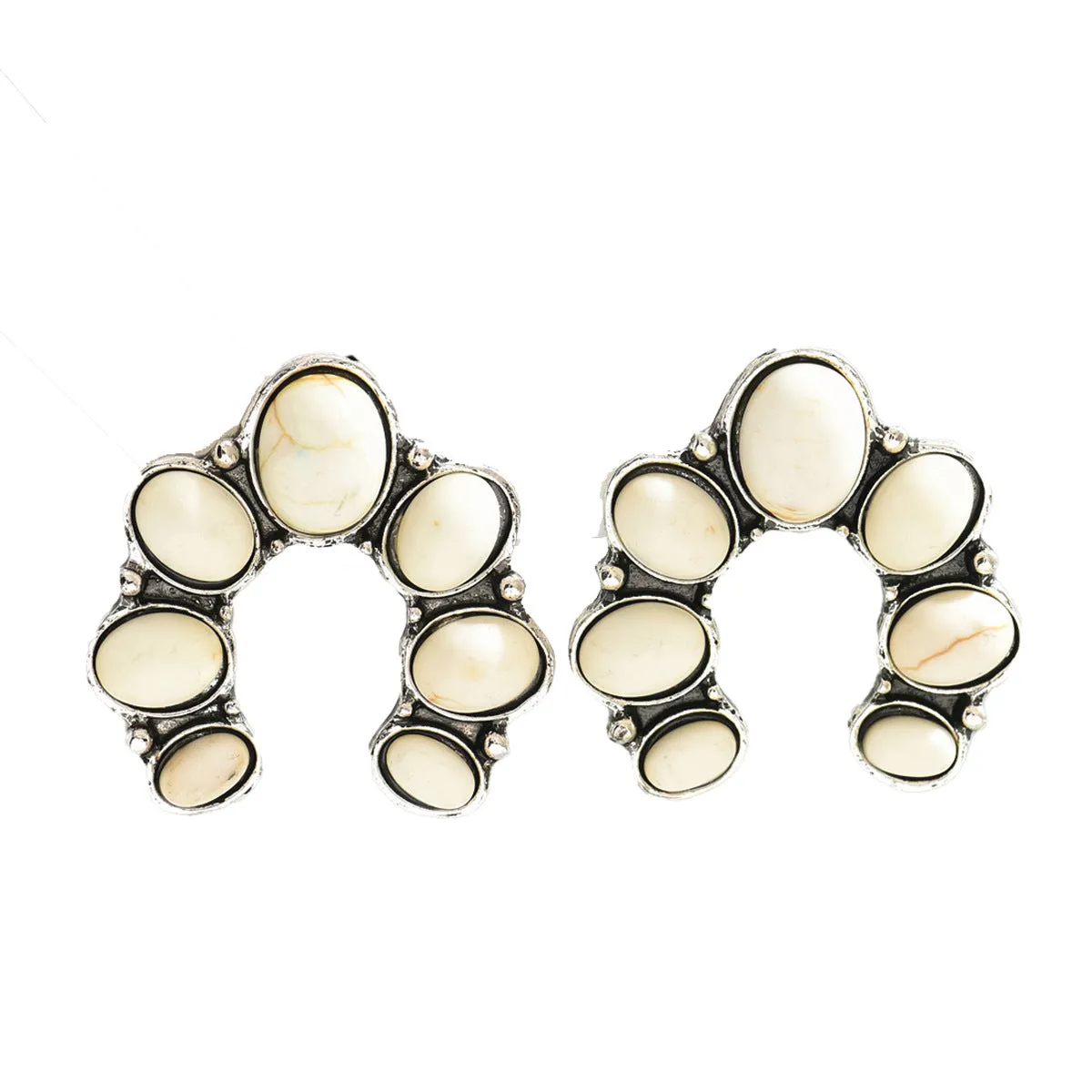 Wholesale Bohemian Style Personality Fashion Retro Gemstone Earrings