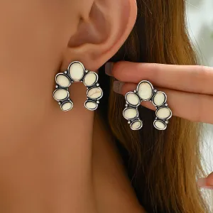 Wholesale Bohemian Style Personality Fashion Retro Gemstone Earrings