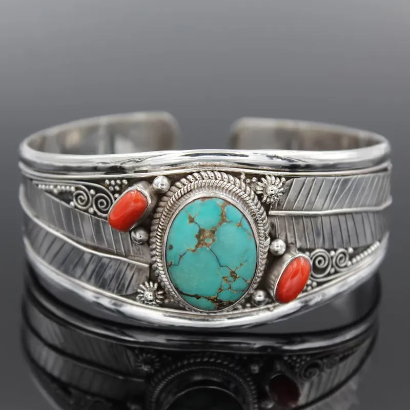 Wholesale Bohemian Turquoise Open Bracelet