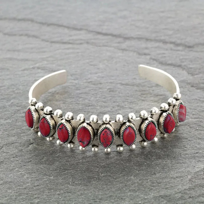Wholesale Bohemian Turquoise Open Bracelet