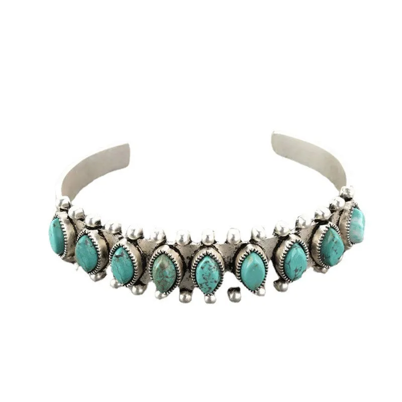 Wholesale Bohemian Turquoise Open Bracelet