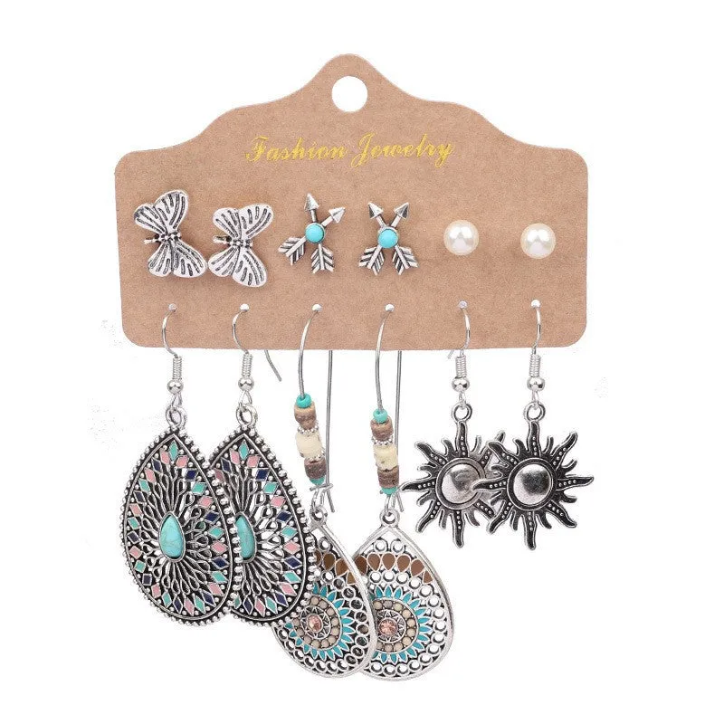 Wholesale Bohemian Vintage Ethnic Style Earrings Set