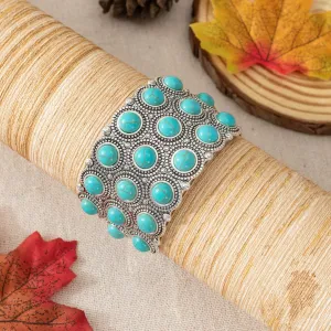 Wholesale Bohemian Vintage Iron Bracelet Turquoise