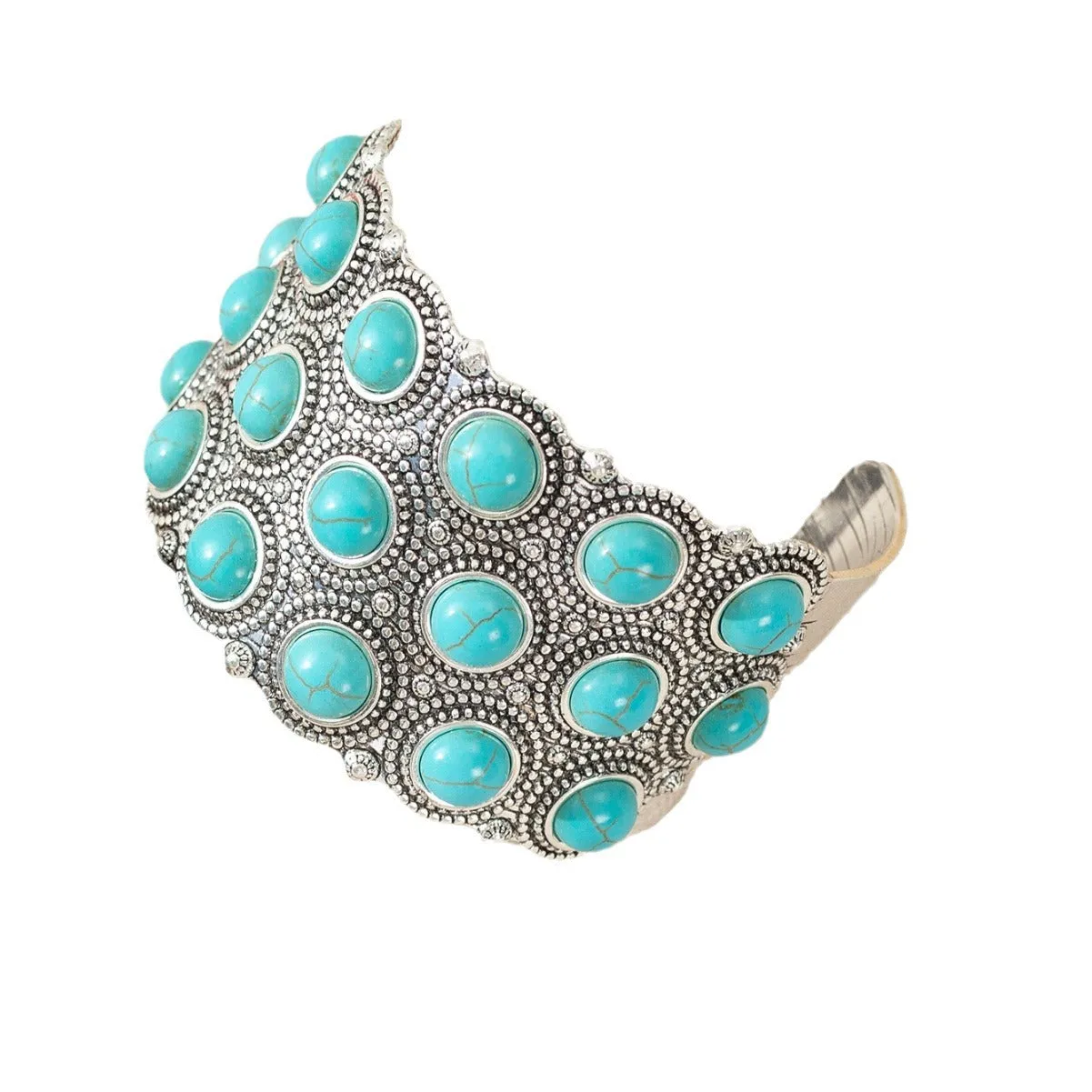 Wholesale Bohemian Vintage Iron Bracelet Turquoise