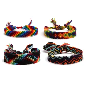 Wholesale Boho Iridescent Braided Friendship Bracelet