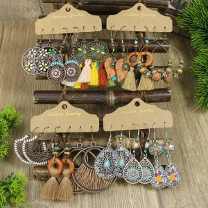 Wholesale Boho Vintage Long Tassel Earrings