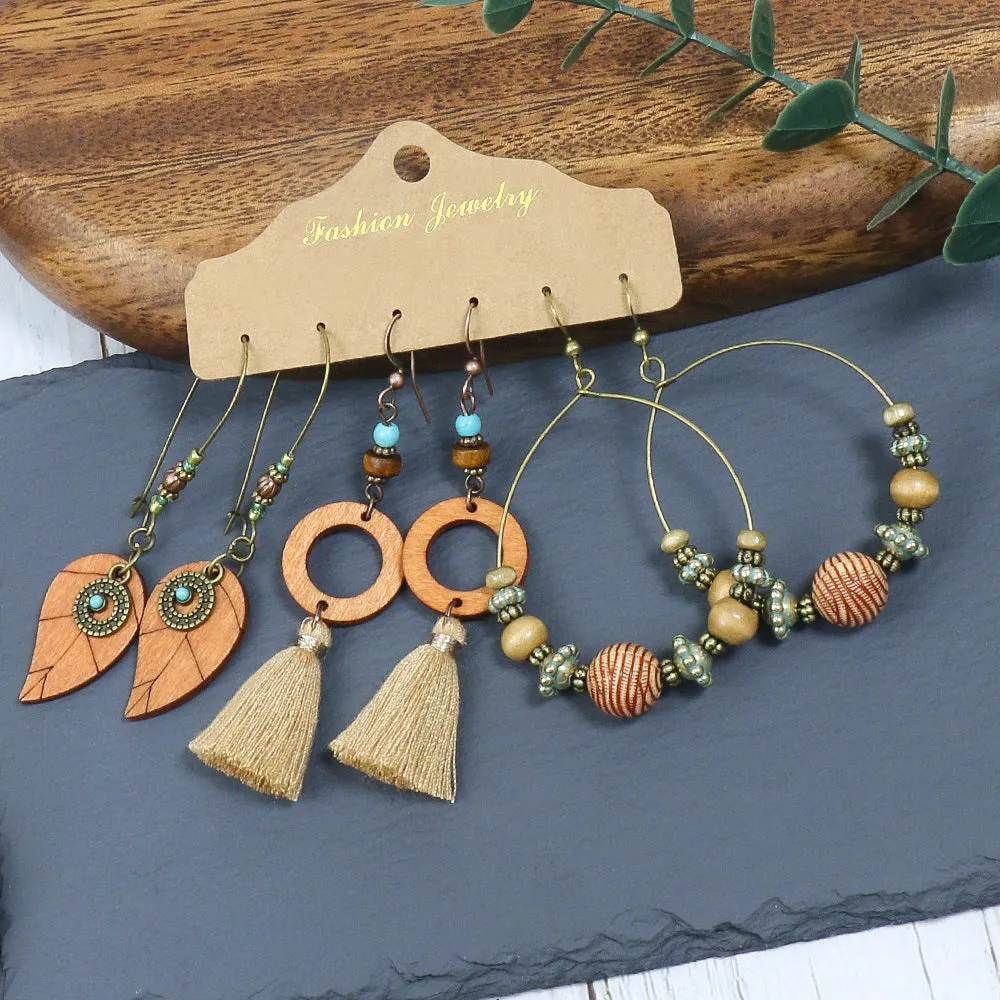 Wholesale Boho Vintage Long Tassel Earrings