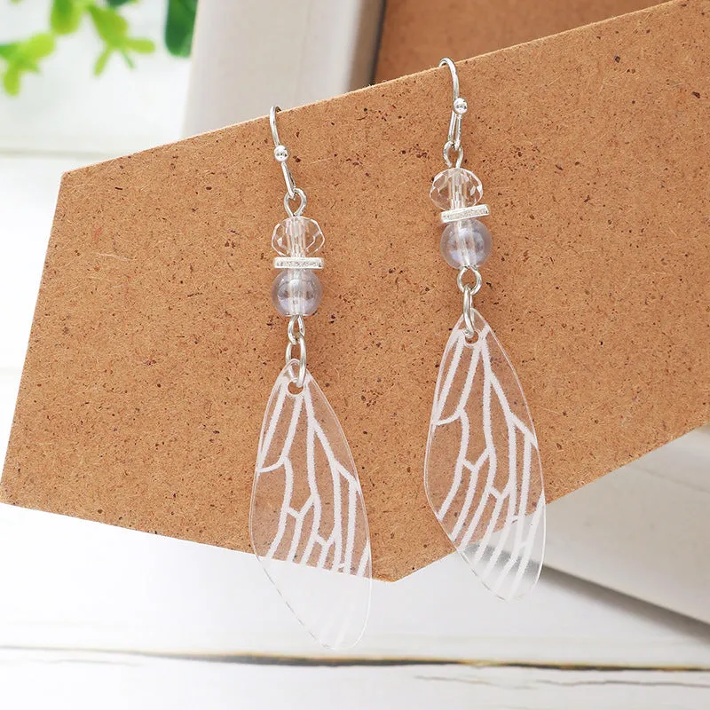 Wholesale Bosomiya Wooden Crescent Crescement Shape A Transparent Acrylic Earrings