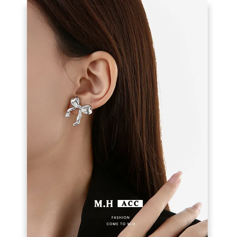 Wholesale Bow Earrings for Women 925 Silver Needle