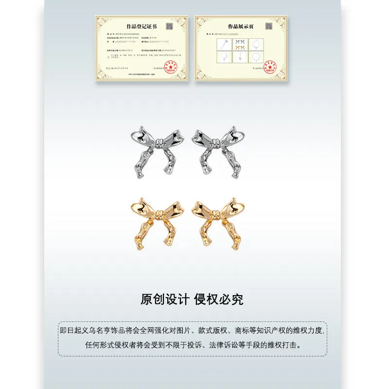 Wholesale Bow Earrings for Women 925 Silver Needle