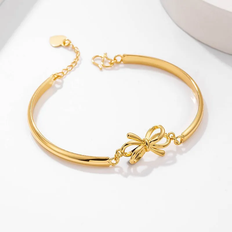 Wholesale Bow Plated 24K Gold Bracelet