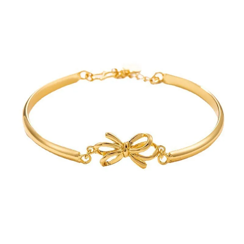 Wholesale Bow Plated 24K Gold Bracelet