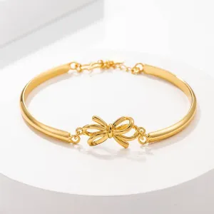 Wholesale Bow Plated 24K Gold Bracelet