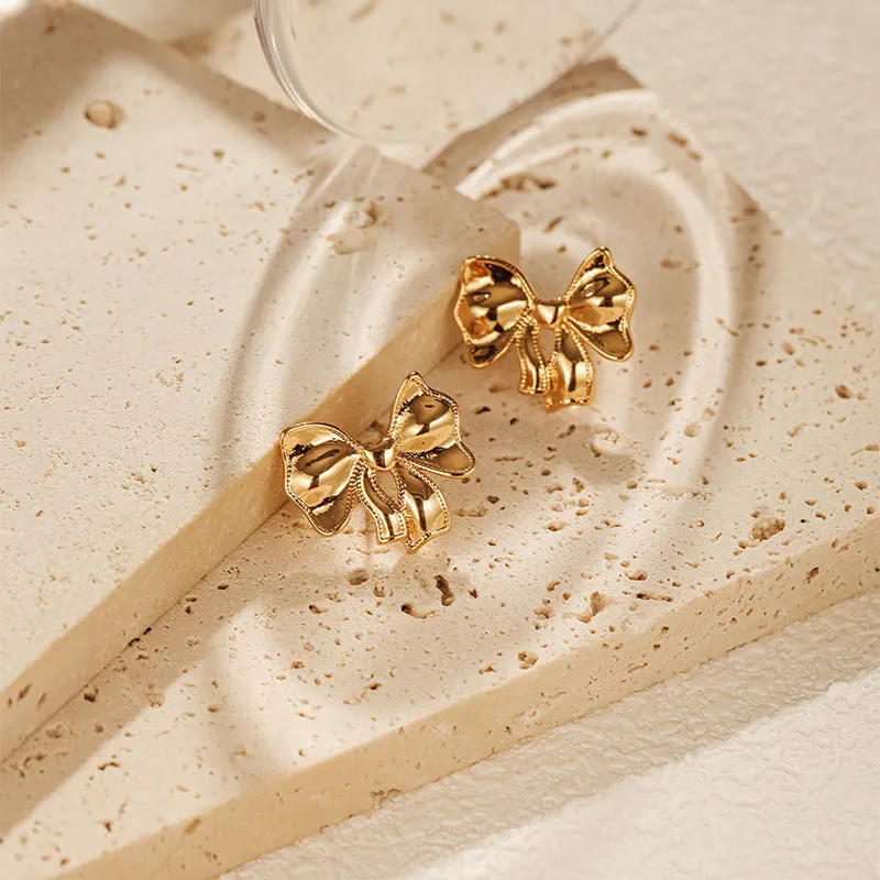 Wholesale Bow S925 Silver Needle Earrings