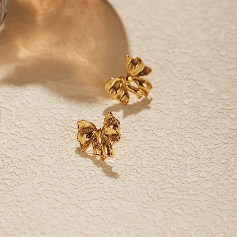 Wholesale Bow S925 Silver Needle Earrings