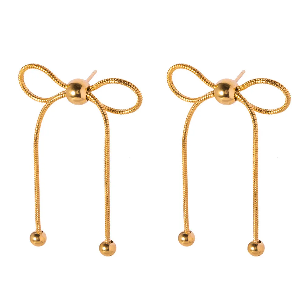 Wholesale Bow Stainless Steel Earrings