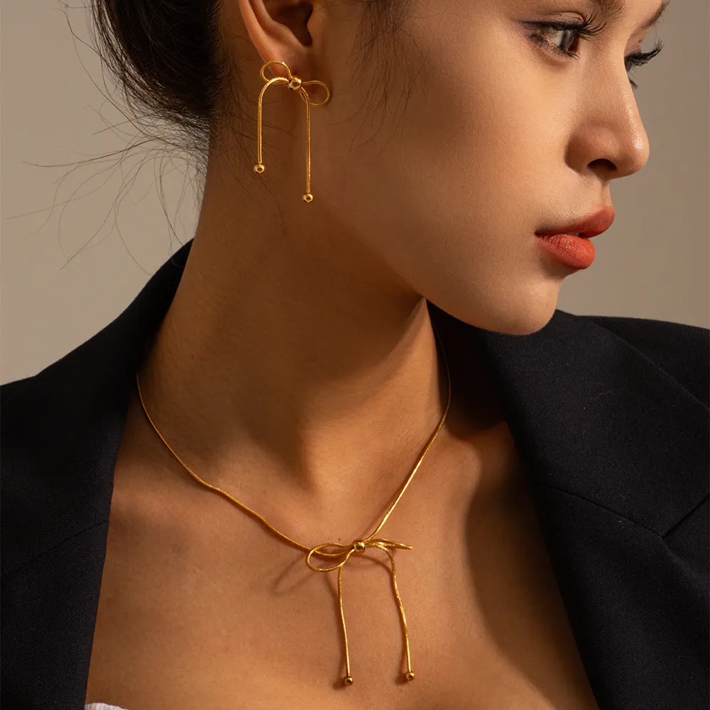 Wholesale Bow Stainless Steel Earrings