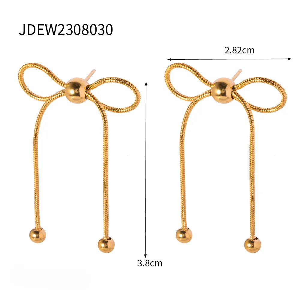 Wholesale Bow Stainless Steel Earrings