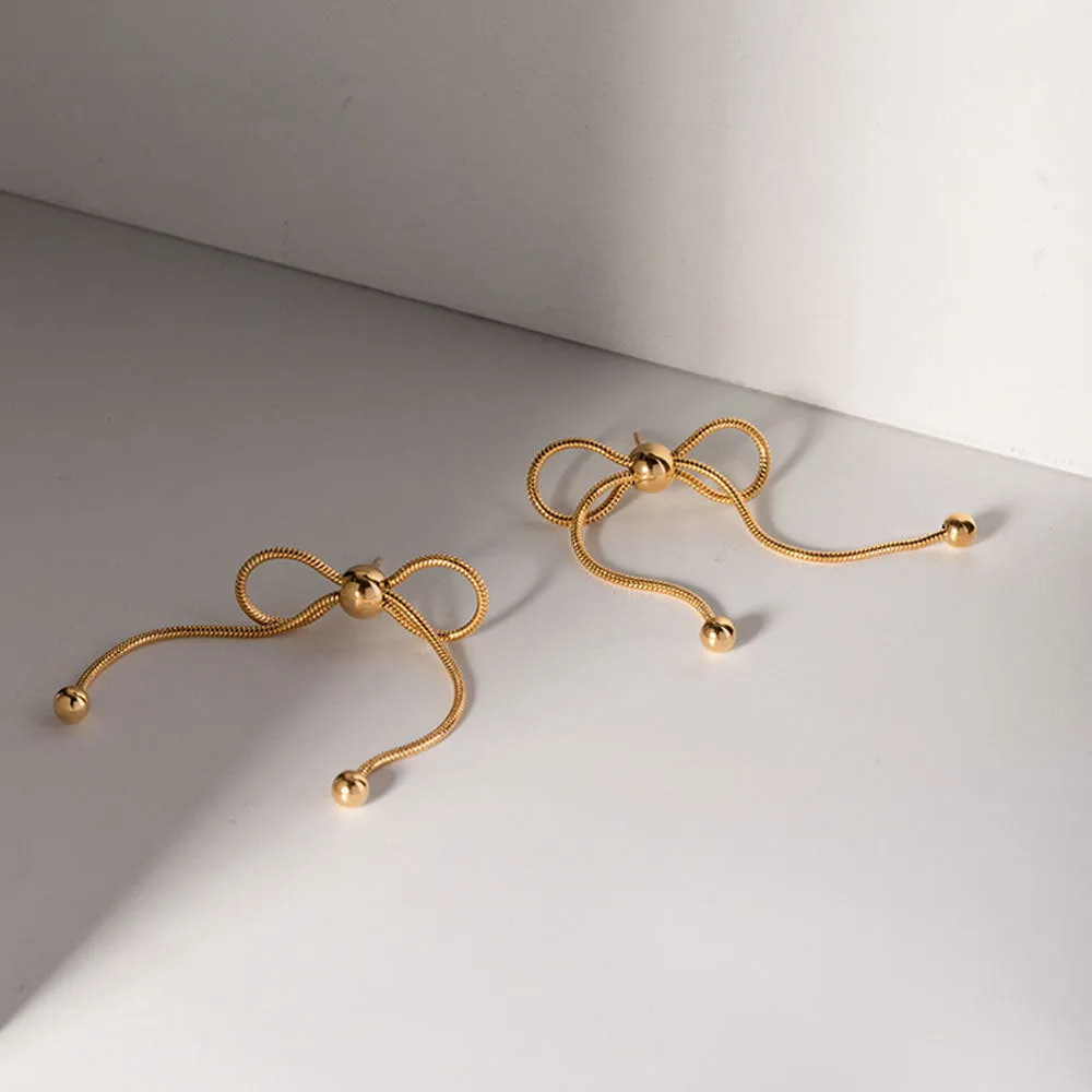 Wholesale Bow Stainless Steel Earrings