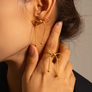 Wholesale Bow Stainless Steel Earrings