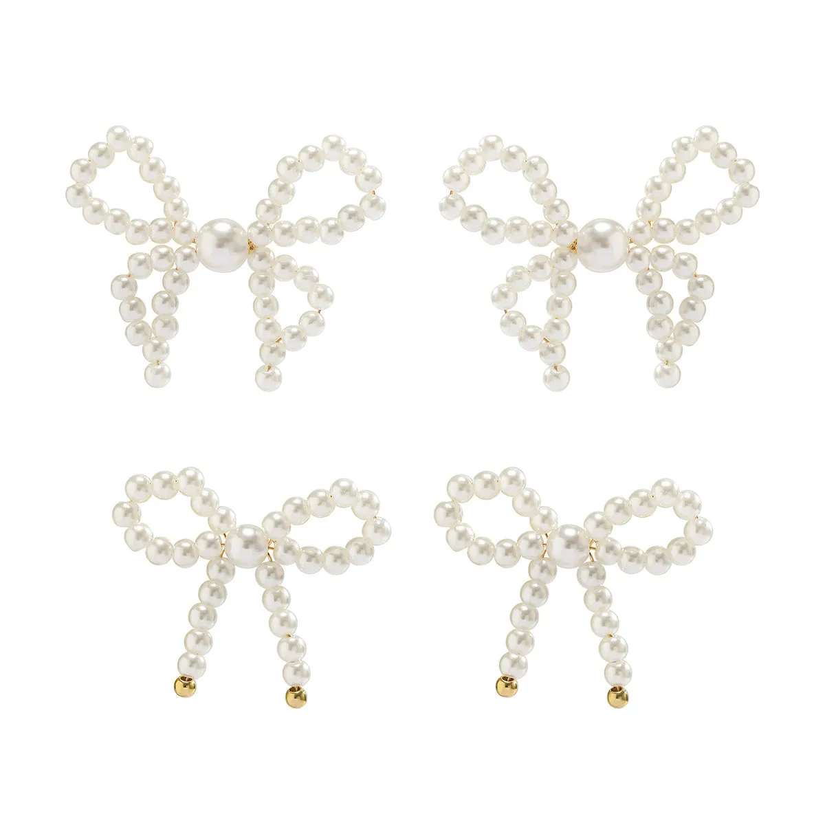 Wholesale Bowlon Earrings Imitation Pearl Bowearring Earrings