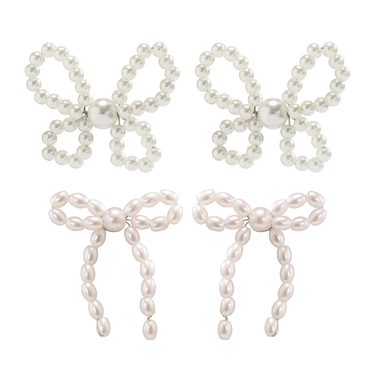 Wholesale Bowlon Earrings Imitation Pearl Bowearring Earrings
