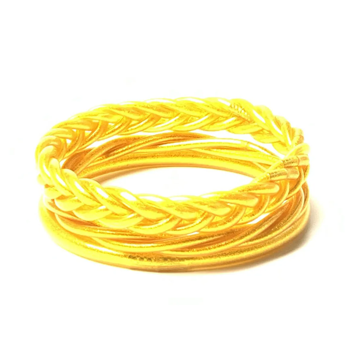 Wholesale Braided Bracelet PVC Silicone Tube Leopard Leather Bracelet Set