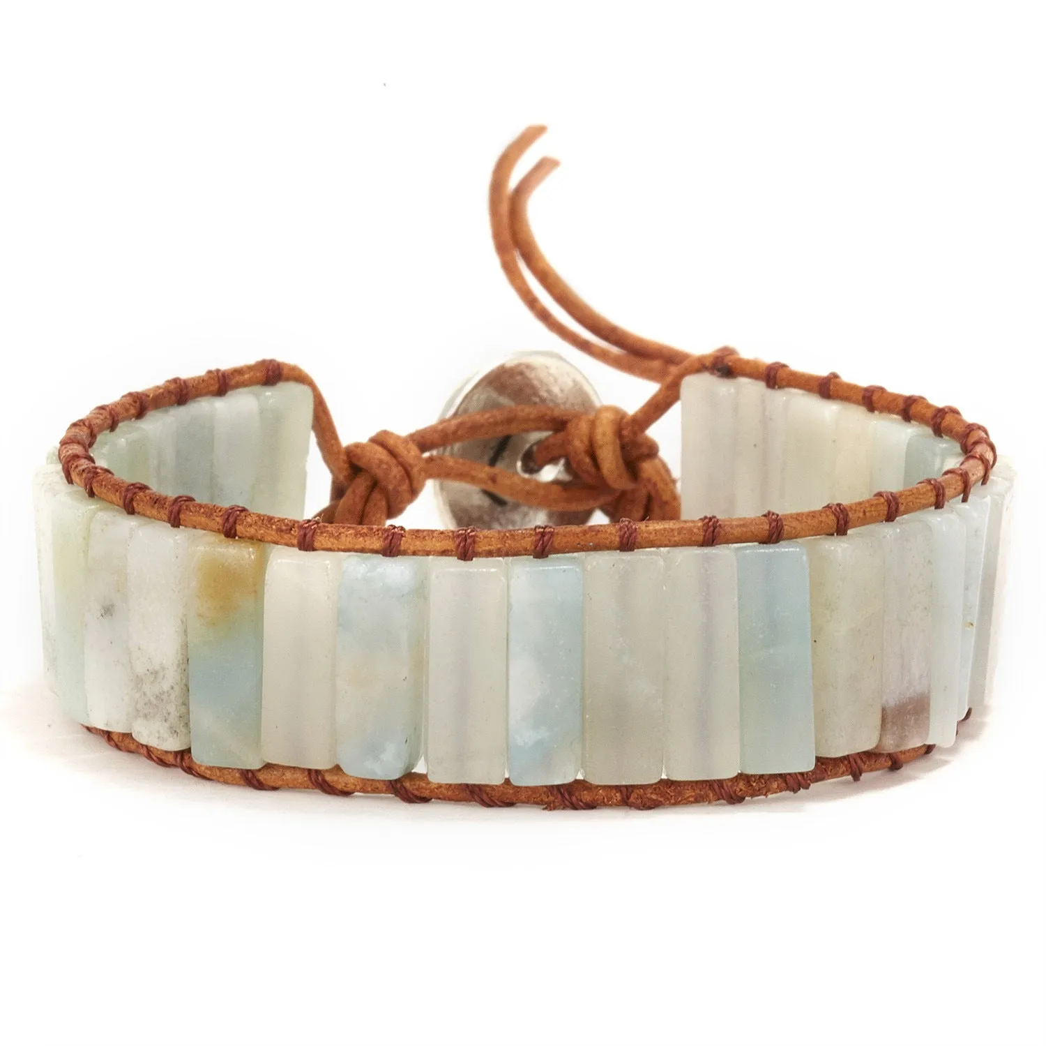 Wholesale Braided Slipknot Geometric Natural Stone Bracelet
