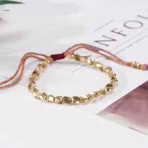 Wholesale Braided Special-shaped Copper Beads Pull Tassel Bracelet
