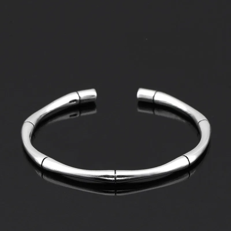 Wholesale Braided Twist Open Copper Silver Plated Geometric Bracelet