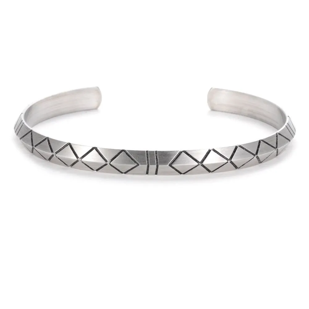 Wholesale Braided Twist Open Copper Silver Plated Geometric Bracelet