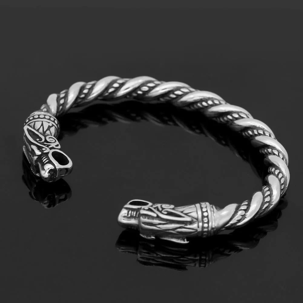 Wholesale Braided Twist Open Copper Silver Plated Geometric Bracelet