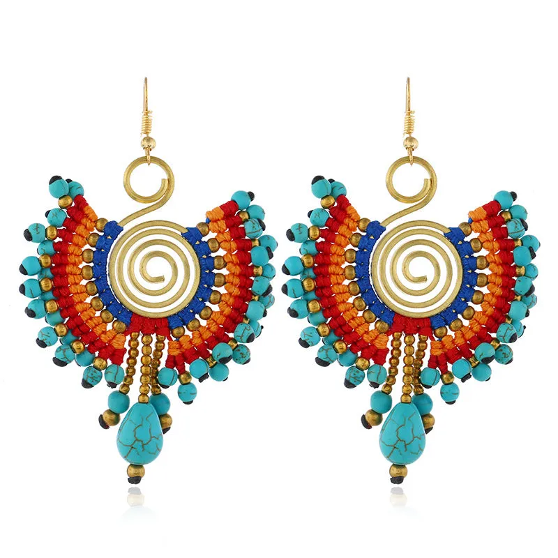 Wholesale Braided Vintage Alloy Earrings