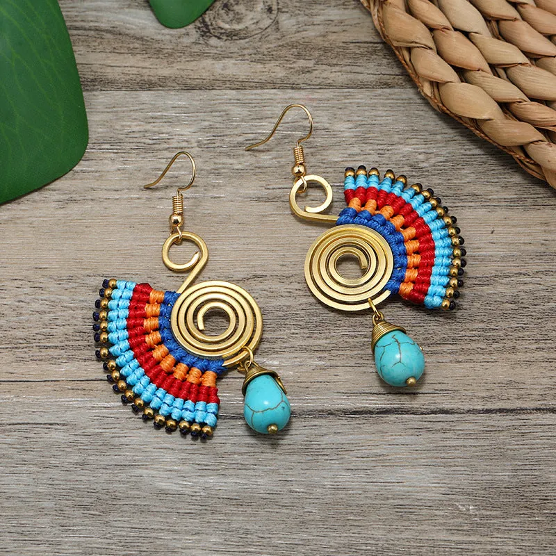 Wholesale Braided Vintage Copper Earrings